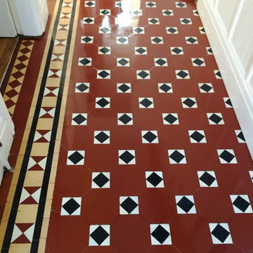 Beautiful Victorian Tiled Hallway Repaired and Restored in Wyken