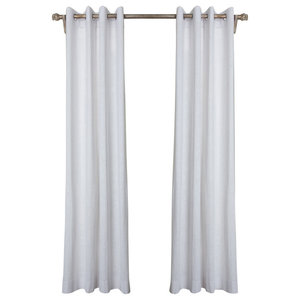 Window Curtain Panel Square Grommet Suedine Solid Multicolored 55