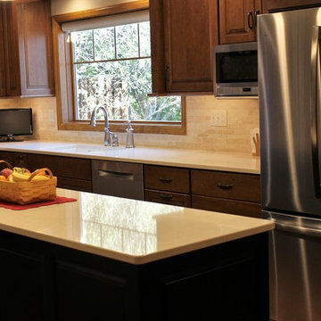 Davenport Iowa- Kitchen Remodel With Wall Removed and Large Island Installed.