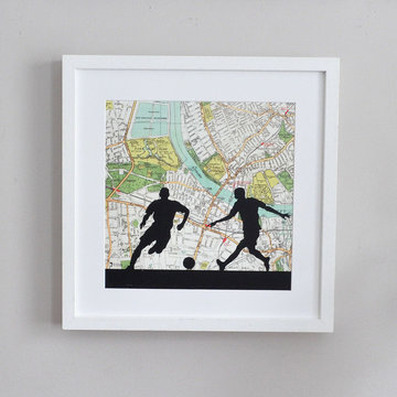 Personalised Map Football Print
