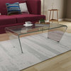 GDF Studio Cecil Modern Tempered Glass Coffee Table