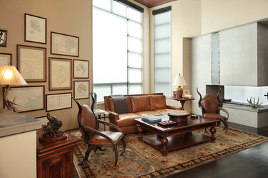 Inspiration for an eclectic living room remodel in Denver