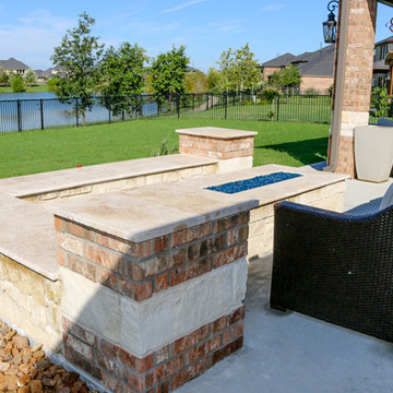 Entertaining Patio with Fire Feature: Fulshear, TX