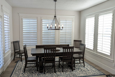 Example of an arts and crafts dining room design in Salt Lake City