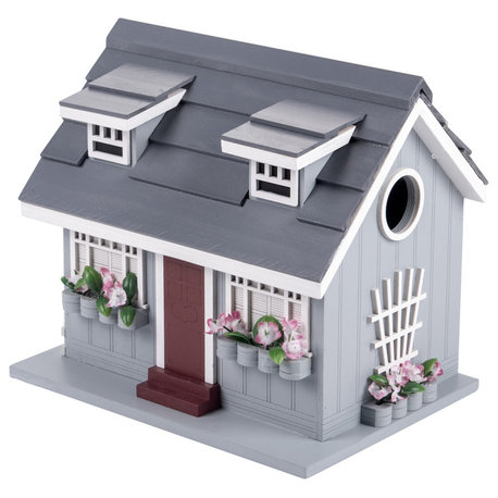 Decorative Wooden Birdhouse for Outdoor Hanging – Handcrafted Miniature Cottage