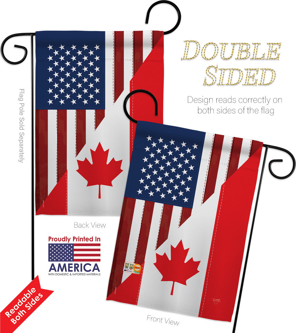 US Canada Friendship Flags of the World US Friendship Garden Flags Pack ...
