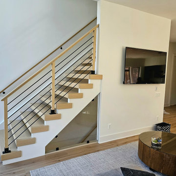 Project #111 | Open-Riser Staircase with Glass Panel Detail