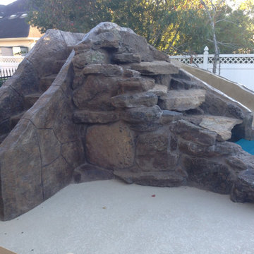 Gunite Slide and Moss Rock Waterfall