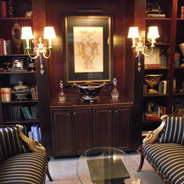 Home Library in Black and Gold