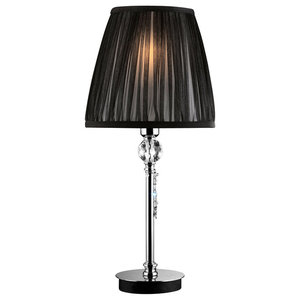 24 Tall Table Lamp Eclipse W Silver Finish And Crystal Accents Eclipse Table Lamp