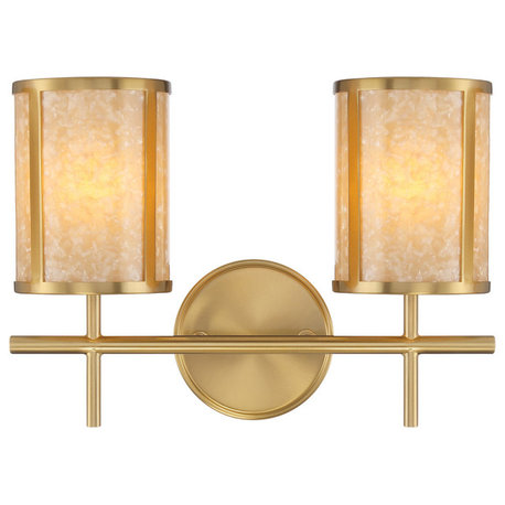 Savoy House 8-2055-2 Camden 2 Light 15"W Vanity Light - Warm Brass