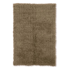 Linon Shag Flokati 3' x 5' Rectangle Area Rugs In Mushroom Finish FLK-3AM0135