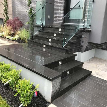 North York - Driveway, Porch and Flower bed planting