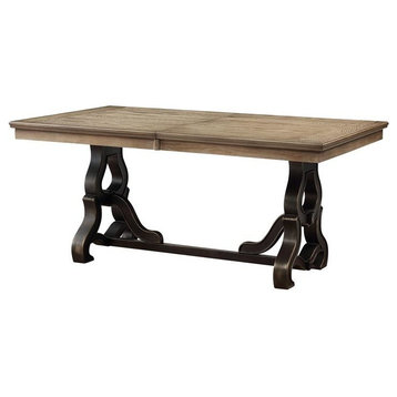 ACME Nathaniel Dining Table in Maple