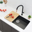 STYLISH 30 inch Graphite Black Single Bowl Undermount Stainless Steel Kitchen Si