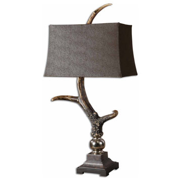 Uttermost 27960 Stag Horn Dark Shade Table Lamp