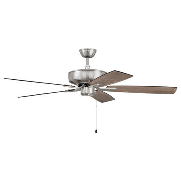 Craftmade Pro Plus 52" Ceiling Fan With Blades, Brushed Polished Nickel