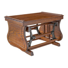 oak glider ottoman only