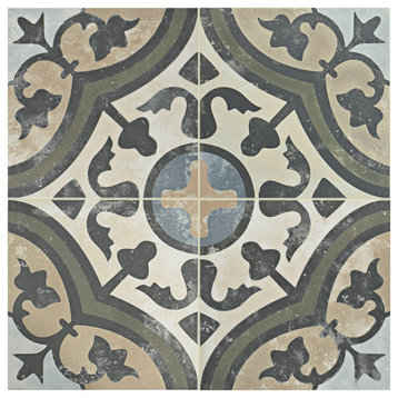 Evoque Arte Encaustic Floor and Wall Tile, Carthusian