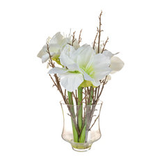 50 Most Por Artificial Flowers For 2018 Houzz Uk Foliages Artificial Amaryllis White Flower Arrangements