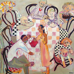 Joyce Garner "gift" 46 x 48" oil - Paintings