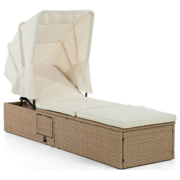 Muse & Lounge Co. Fields Outdoor Patio Daybed in Natural PE Wicker / Rattan