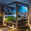 Modern 4-Poster Bed With Storage by Vox