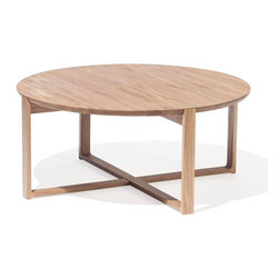 Wide Delta Natural Solid Oak Coffee Tables by Kai Stania for TON - Coffee Tables