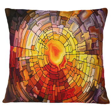 Return of Stained Glass Contemporary Throw Pillow, 18"x18"