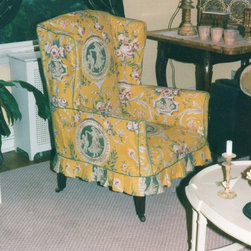 Tight Seat Wing Chair with New Slipcover - Products