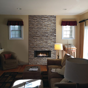 Fireplace Xtrordinair 4415 HO design and installation. before/after