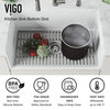 VIGO Silicone Bottom Grid for Kitchen Sink, Matte Black, 33", Single Basin