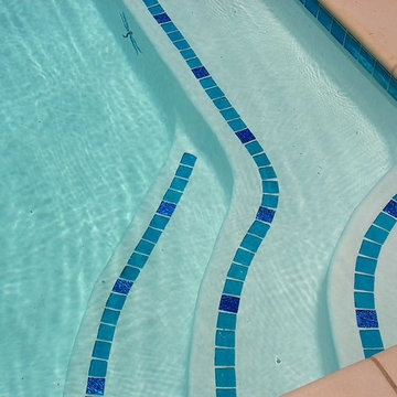 Aqua Glass Tile Pool with Jewel Accents- Maryland
