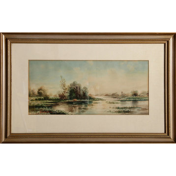 A. Lovell "Untitled, Marshland" Watercolor Painting