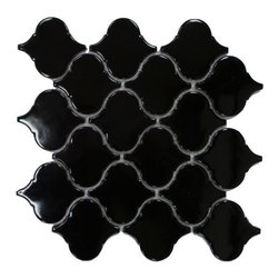 GL Stone Tile - Arabesque Ceramic Mosaic Tile 10.25"x 10.50" - Mosaic Tile