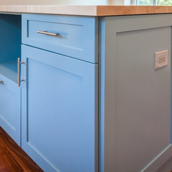 Shaker Blue 'LOVE' Island - Kitchen Cabinetry