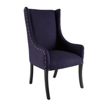 Blue windback dining chair