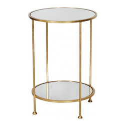 Worlds Away Chico Side table Gold - Dining Tables