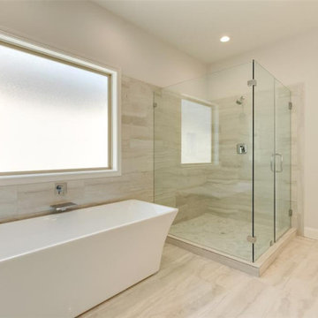 Modern Glass Shower Cubical, Bathroom Remodel in Los Angeles, CA