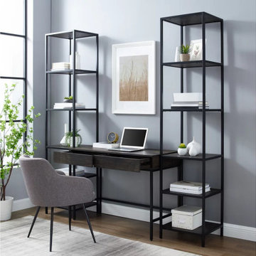 Desk With Display Shelves
