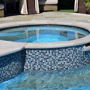 Kid Friendly Tropical Poolside Backyard