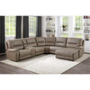 Lexicon LeGrande 6-Piece Right Chaise Modular Power Reclining Sectional in Brown