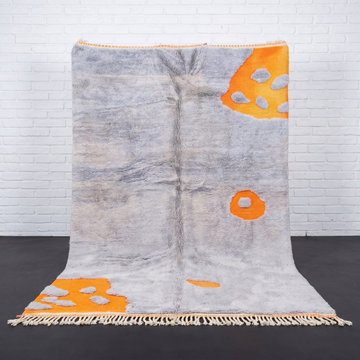 Light Blue Wool Handmade Moroccan Rug | Africancreates