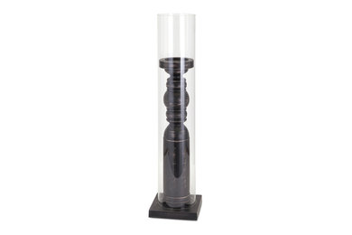 Gorgeous Ella Elaine Large Wood and Glass Candleholder