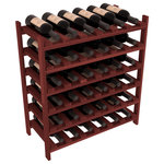 Wine Racks America - 36-Bottle Stackable Wine Rack, Premium Redwood, Cherry Stain - This newly designed rack is perfect for storing 36 wine bottles while keeping the bottle necks concealed and safe from damage. The quintessential DIY wine rack kit. Your satisfaction is guaranteed.