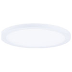 Maxim Lighting - Wafer LED 5" RD 3000K Wall/Flush Mt 120-277V 0-10V - Wafer was designed for the discriminate consumer who wants the low profile look of recessed without the high cost.  Manufactured of die cast aluminum, Wafer brings ultimate heat dissipation to its edge lit technology.  Edge lighting gives very even light distribution while dispersing heat over a larger area.  The result of this is longer LED life and better light diffusion.