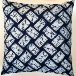 Japanese shibori tie-dyed pillow cover - Decorative Pillows