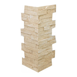 146-MESA STACKED SLATE CORNER 24"H X 6"W X 1"D - Wall Panels