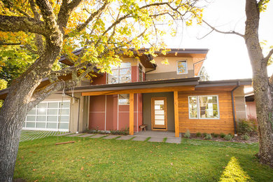 Example of a minimalist exterior home design in Other