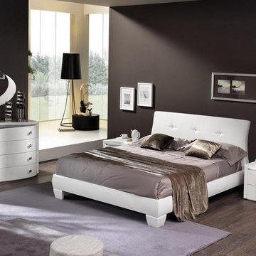 Disco Platform Bed | White